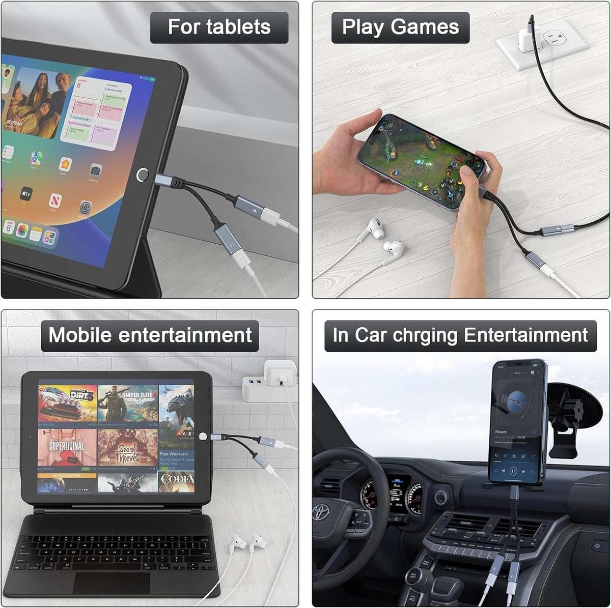 Compact packaging image showing easy setup and included cable