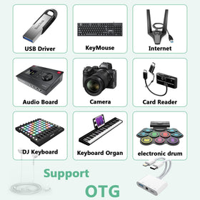 MTAKYI adapter beside smartphone showing scale and travel-friendly portability