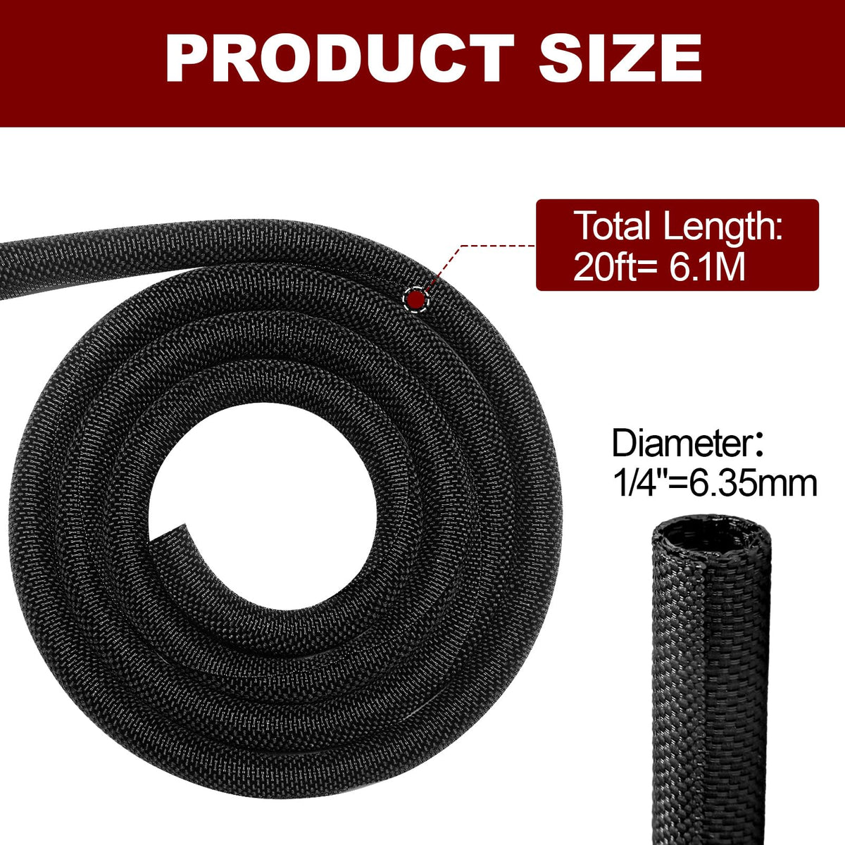 MTJSWXSY length and diameter comparison showing 20ft and 1/4 inch benefit