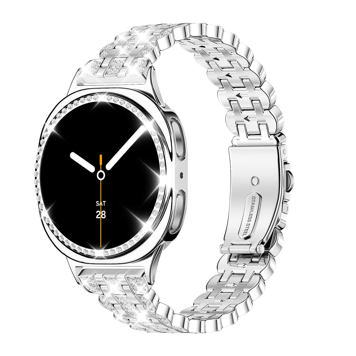 Mtozon Bling Band for Galaxy Watch 8 44mm with rhinestones for sparkle