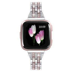 Mtozon bling band for Versa 2 on the wrist adds jewelry-style elegance.