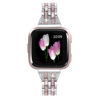 Mtozon bling band for Versa 2 on the wrist adds jewelry-style elegance.