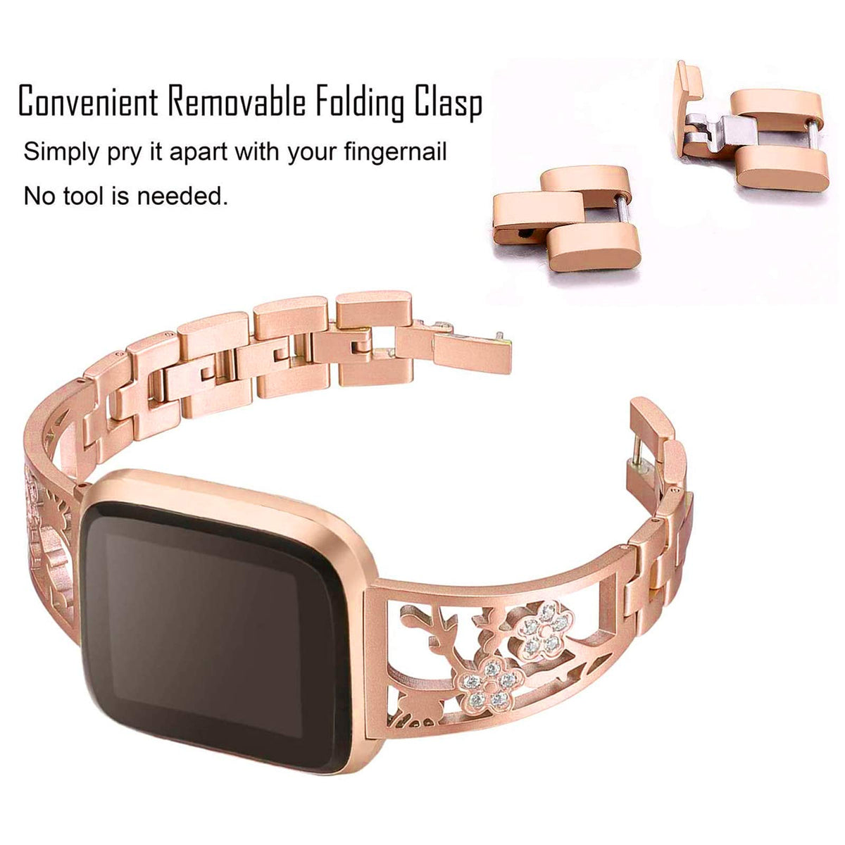 Mtozon Sense4 wrist-on view showcases elegant bling for Versa watches