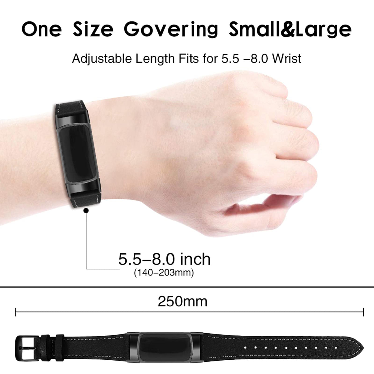 Stainless steel buckle on Mtozon band provides secure closure.