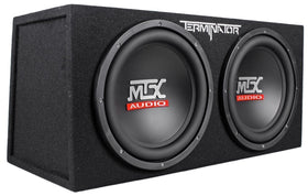 MTX 2-inch aluminum voice coil detail for precise bass output.