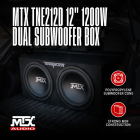 MTX 48-ounce magnet detail supports strong bass performance.