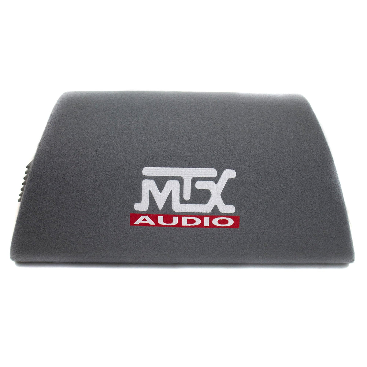 MTX Audio RT8PT dimensions label outlines compact footprint for small spaces.