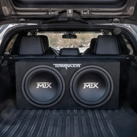 MTX polypropylene cone with rubber surround ensures durable movement.