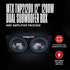 MTX TNP212DV left side view showcases slim footprint for versatile mounting