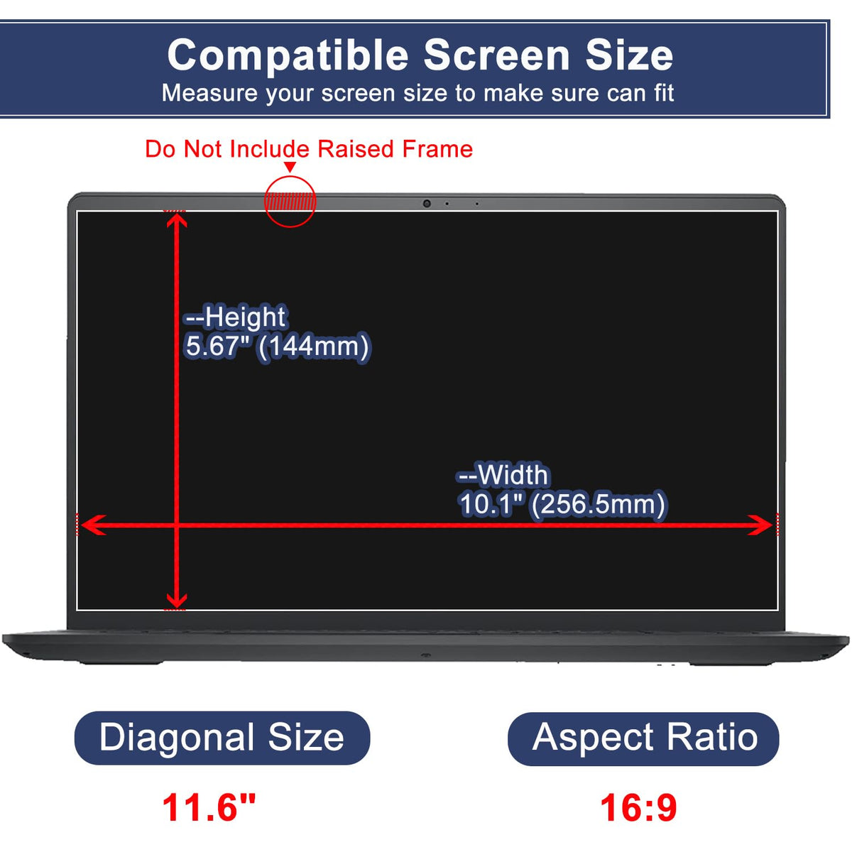 MUBUY-GOL 11.6 inch protector packaging display