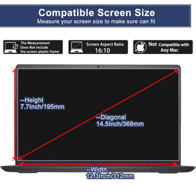 MUBUY-GOL 145inch screen protector on laptop preserves a crystal-clear display.