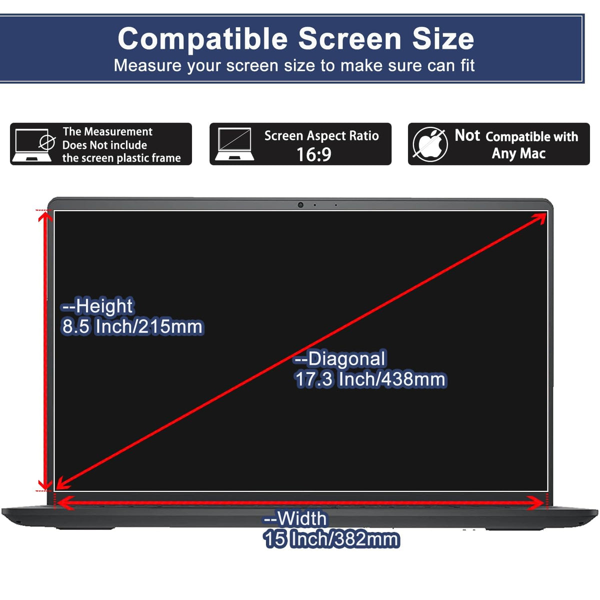 MUBUY-GOL 17.3-inch screen protector application tools enable bubble-free setup