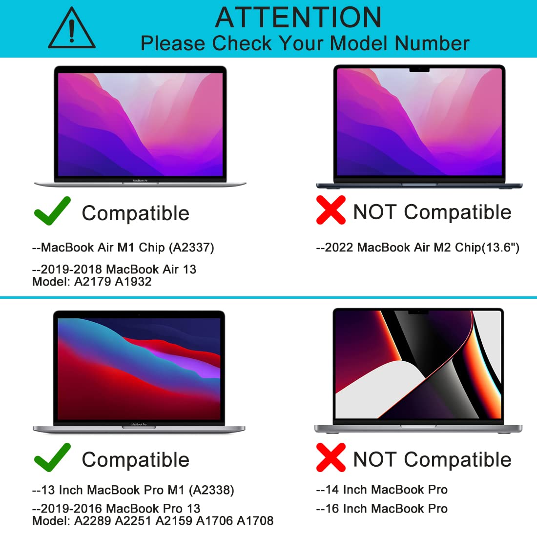 MUBUY-GOL MacBook Air 13 tempered glass on-screen view highlighting fingerprint resistance.