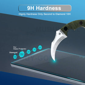 MUBUY-GOL MacBook Pro 13 tempered glass on-screen protector reduces smudges and glare.