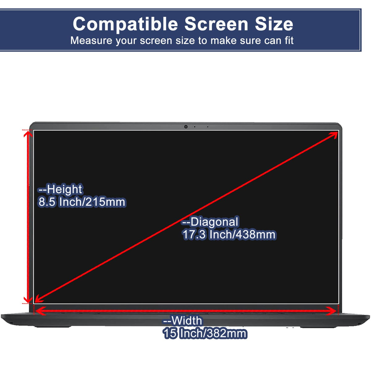 MUBUY-GOL scratch-resistant glass shields 17.3" HP screens, defending against everyday scratches.