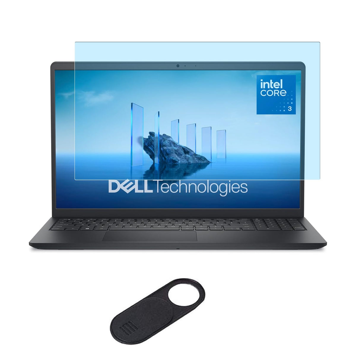 MUBUY-GOL screen protector for 15.6-inch Dell with anti blue light filter reduces eye strain.