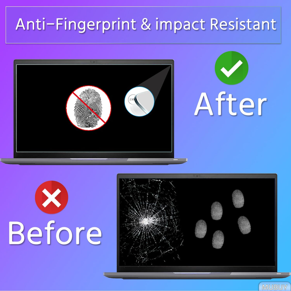 MUBUY-GOL screen protector delivers high-definition visibility