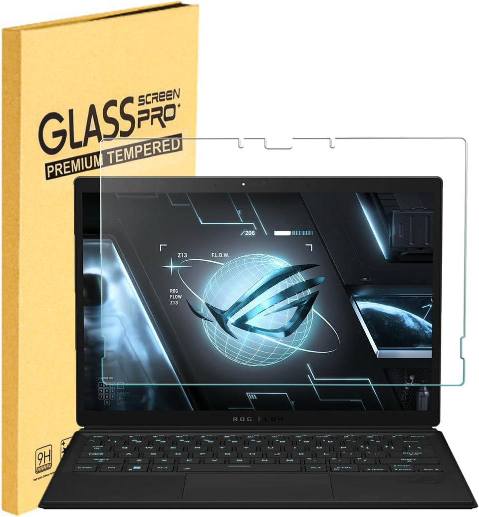 MUBUY-GOL tempered glass for ASUS ROG Flow Z13 GZ302, front view with scratch resistance.