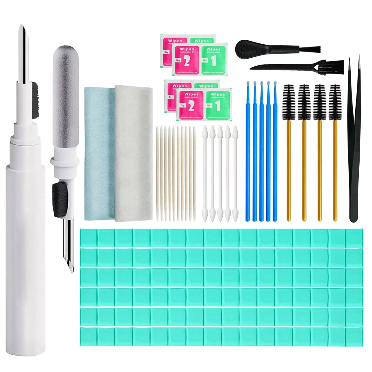 MUIIGOOD AirPods cleaner kit contents organized for quick access