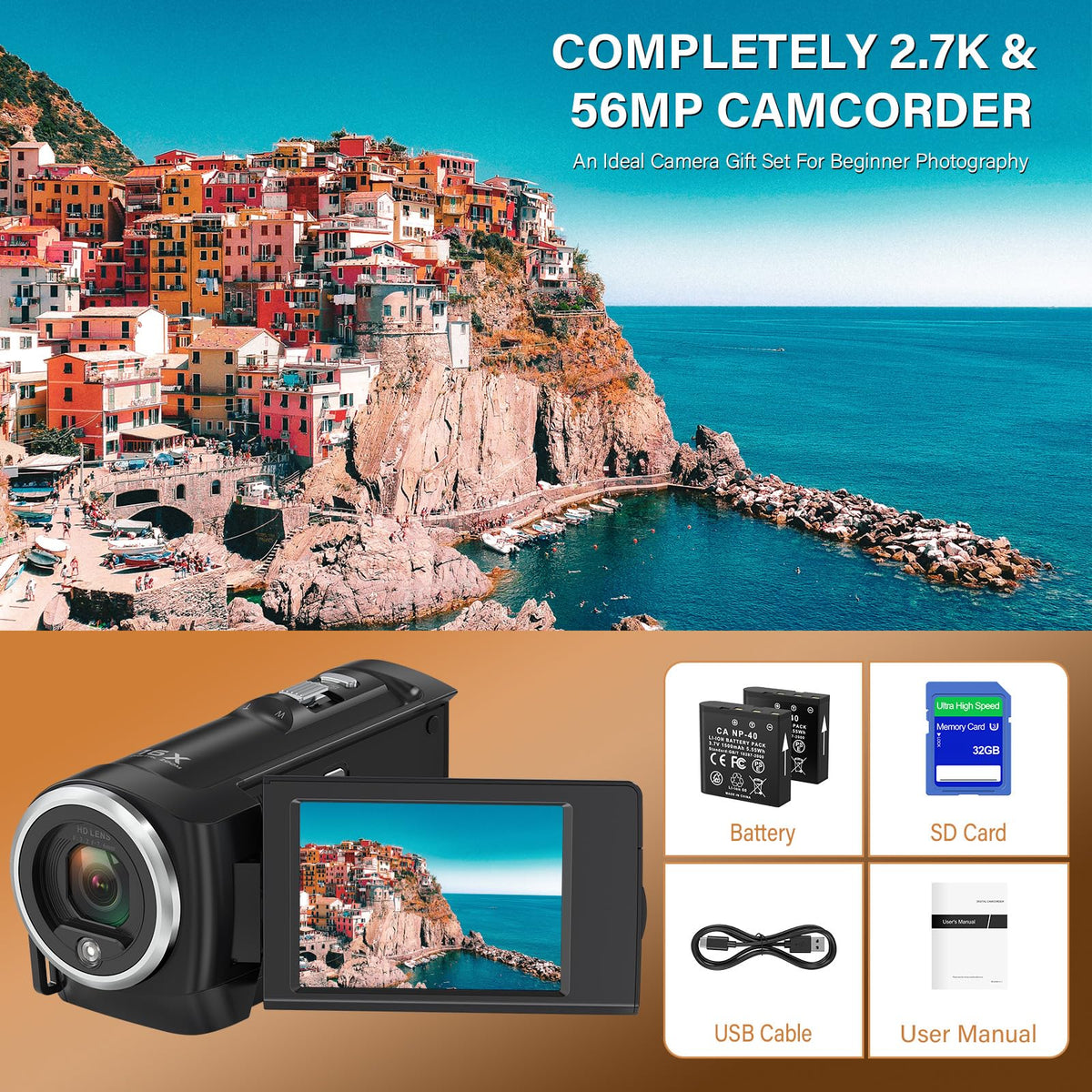 Muitune camcorder used outdoors capturing travel footage with confidence