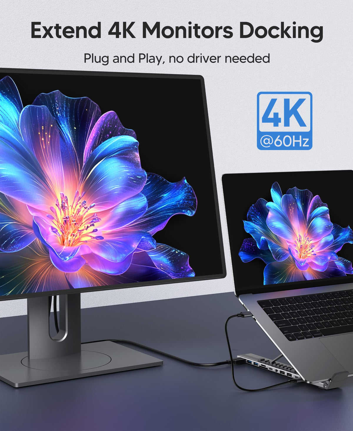 Mukiya 100W PD port powering a connected laptop
