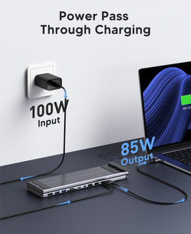 Mukiya USB-C data port up to 5 Gbps for quick transfers