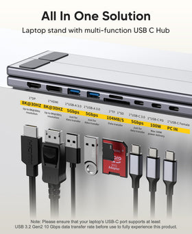 Side ports layout offers easy cable access for an organized workstation.