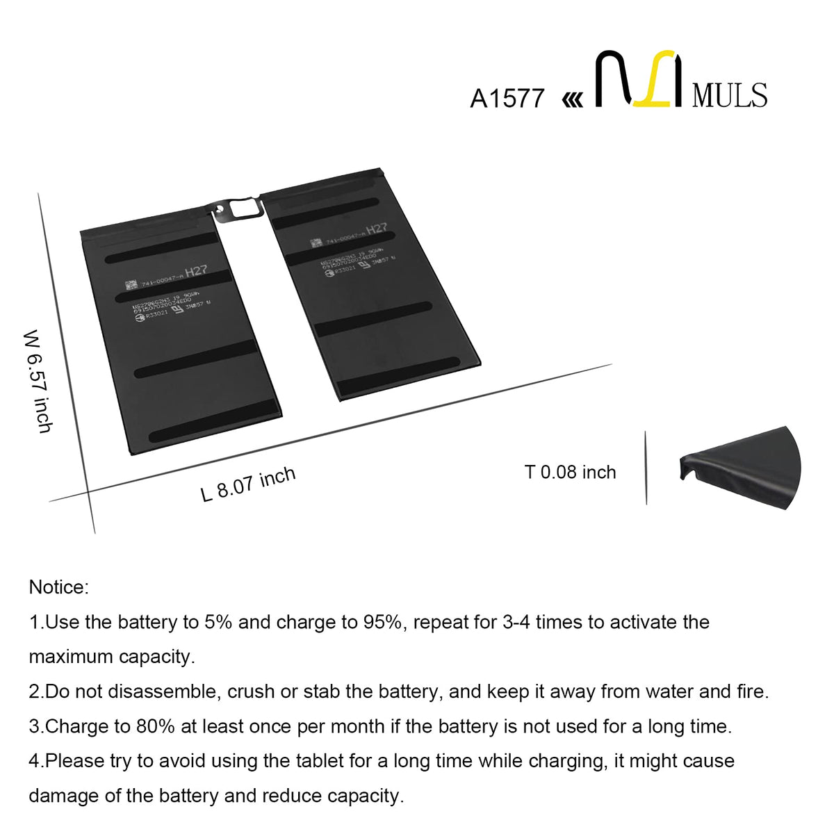 MULS battery in lifestyle setting powering iPad for longer productivity