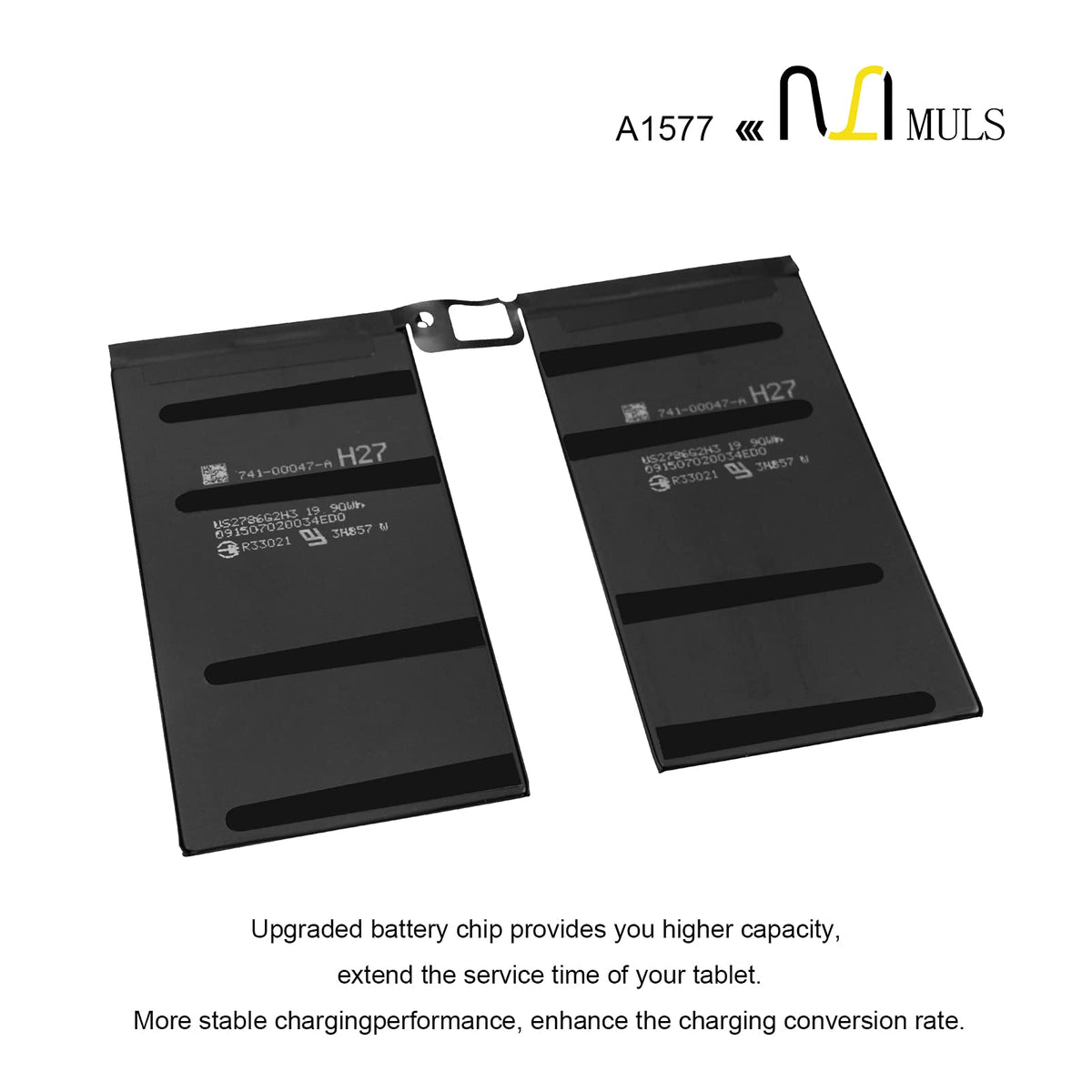 MULS battery next to ruler for scale, helping buyers confirm fit