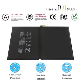 MULS A1664 battery inside view for iPad Pro 9.7 replacement