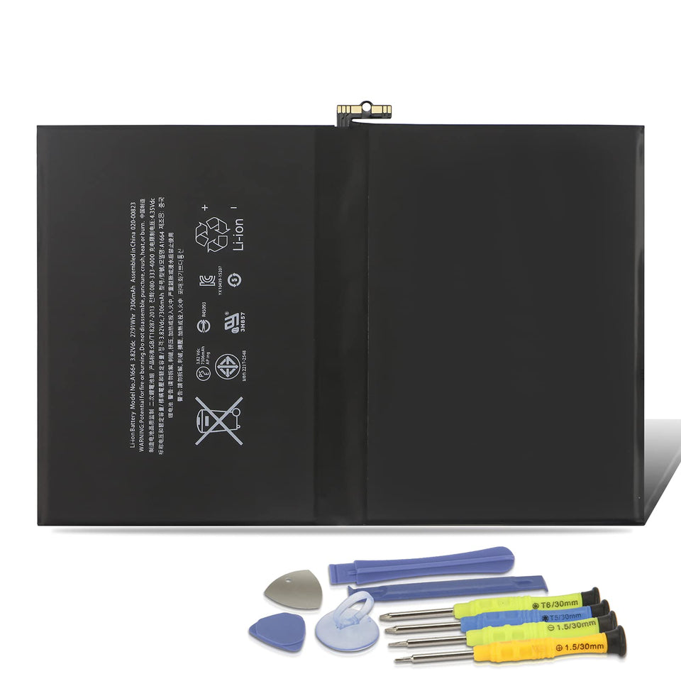MULS A1664 battery for iPad Pro 9.7 with backside label, reliable replacement option