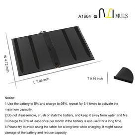 MULS A1664 replacement kit for iPad Pro 9.7 battery swap