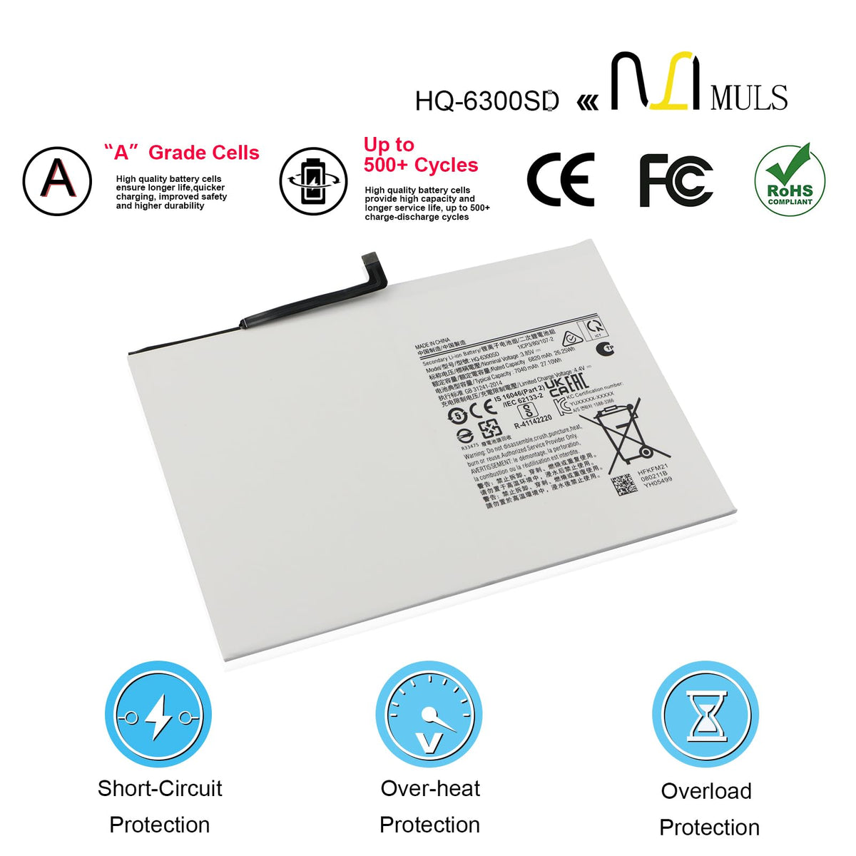Certified safety: CE, FCC, RoHS, for peace of mind.