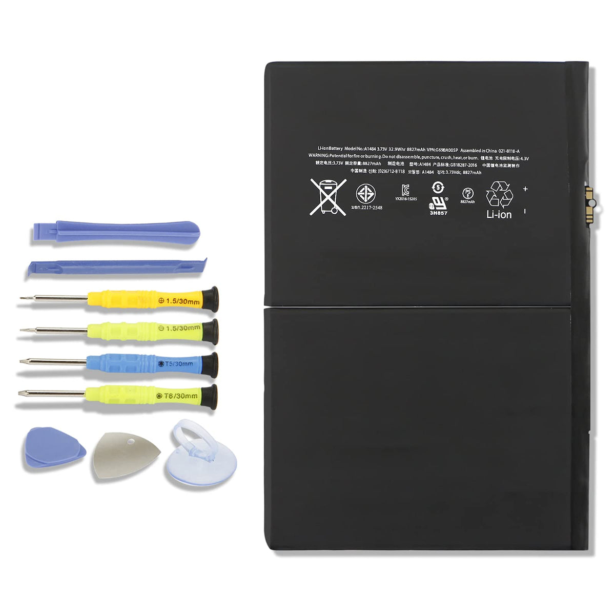 MULS iPad battery replacement for A1822/A1823 offering extended power and reliability