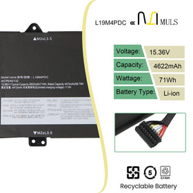 MULS battery connector close-up showing secure contact for reliable charging