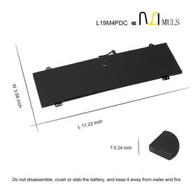 MULS battery in laptop on desk showing extended runtime for work
