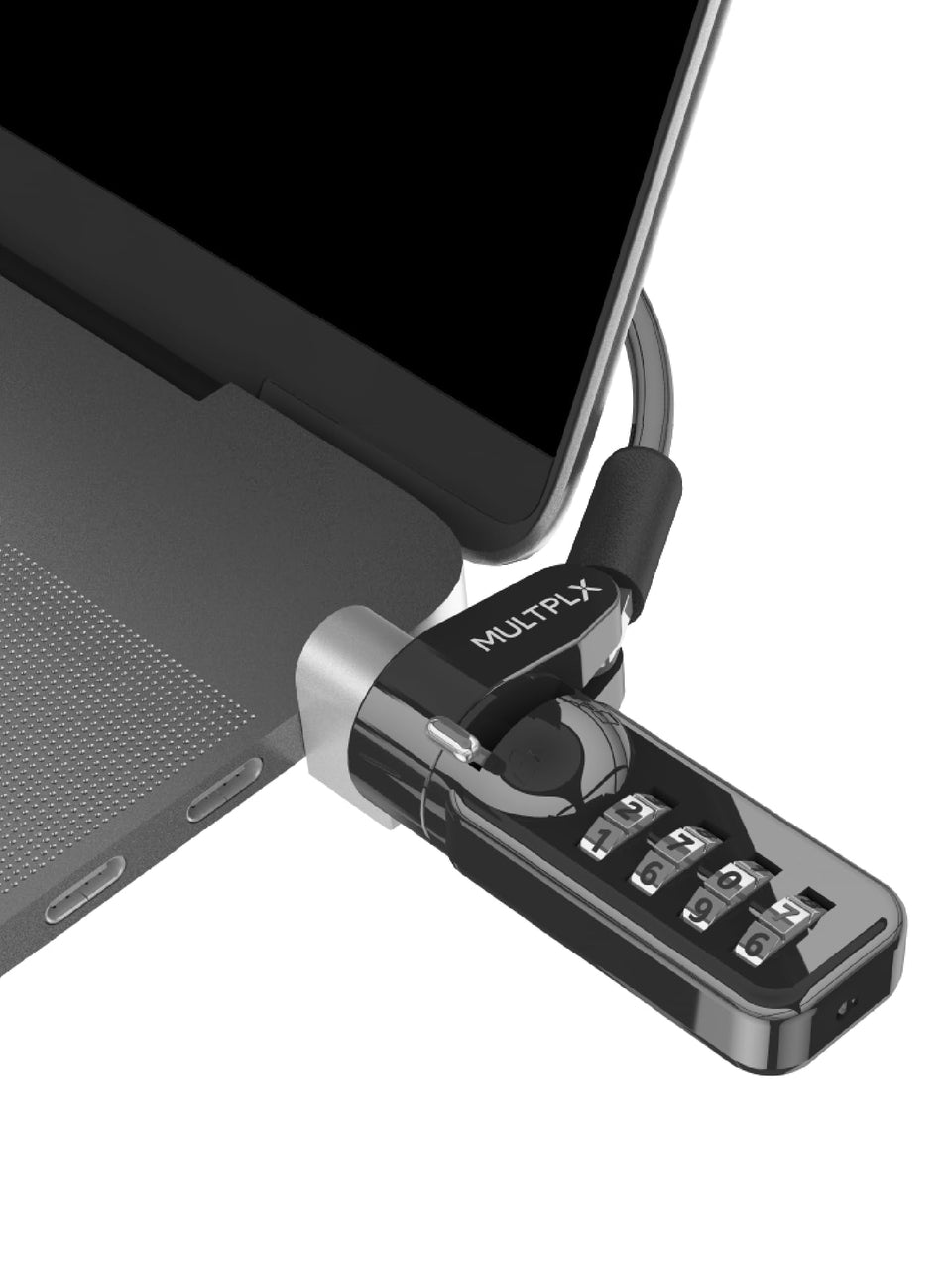 Multplx front view of product box showing lock kit and convenience