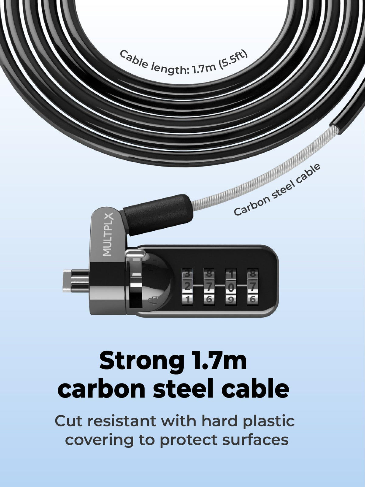 Multplx lock head with 4‑digit combination showing easy reprogrammable security