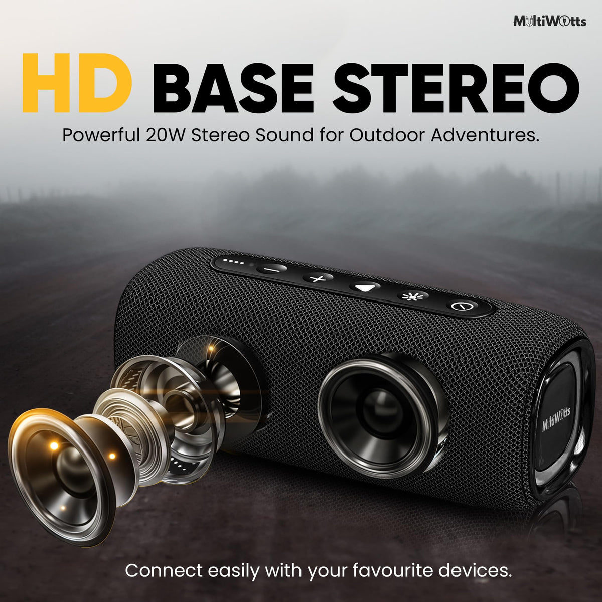 AuraBoom IPX5 rating signals outdoor-ready durability and splash resistance.