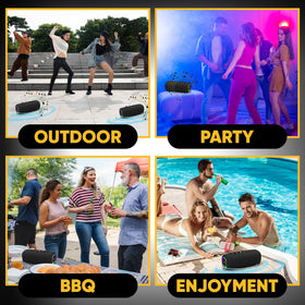 AuraBoom ready for poolside or beachside listening and outdoor fun.