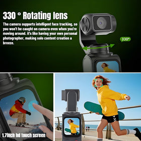 MUOXUEQN 330-degree rotating lens allows creative angles and selfies.