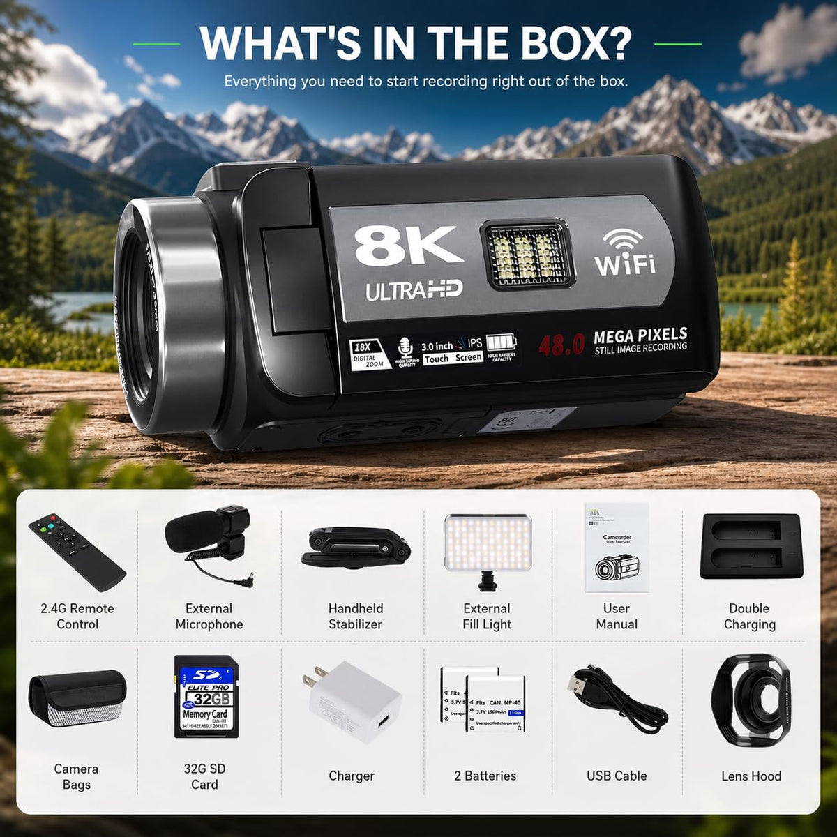 MURAUX remote control and included mic streamline on-the-go vlogging