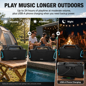 Musibaby IPX6 waterproof design for poolside and beach use