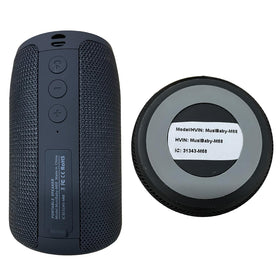 Musibaby M68 beside smartphone illustrating compact size and scale