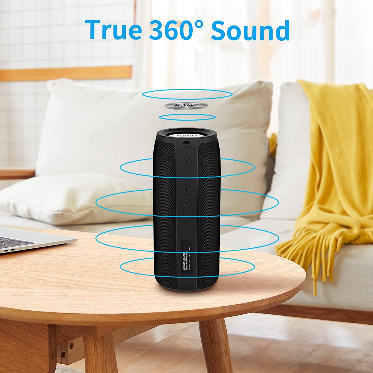 Musibaby M88 dual pairing setup demonstrates synchronized stereo for parties.