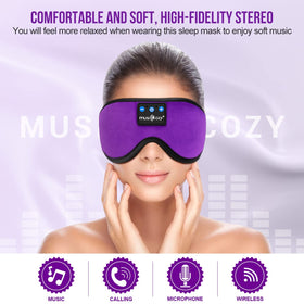 MUSICOZY close-up of ultra-thin speaker detail for comfortable side-sleeping