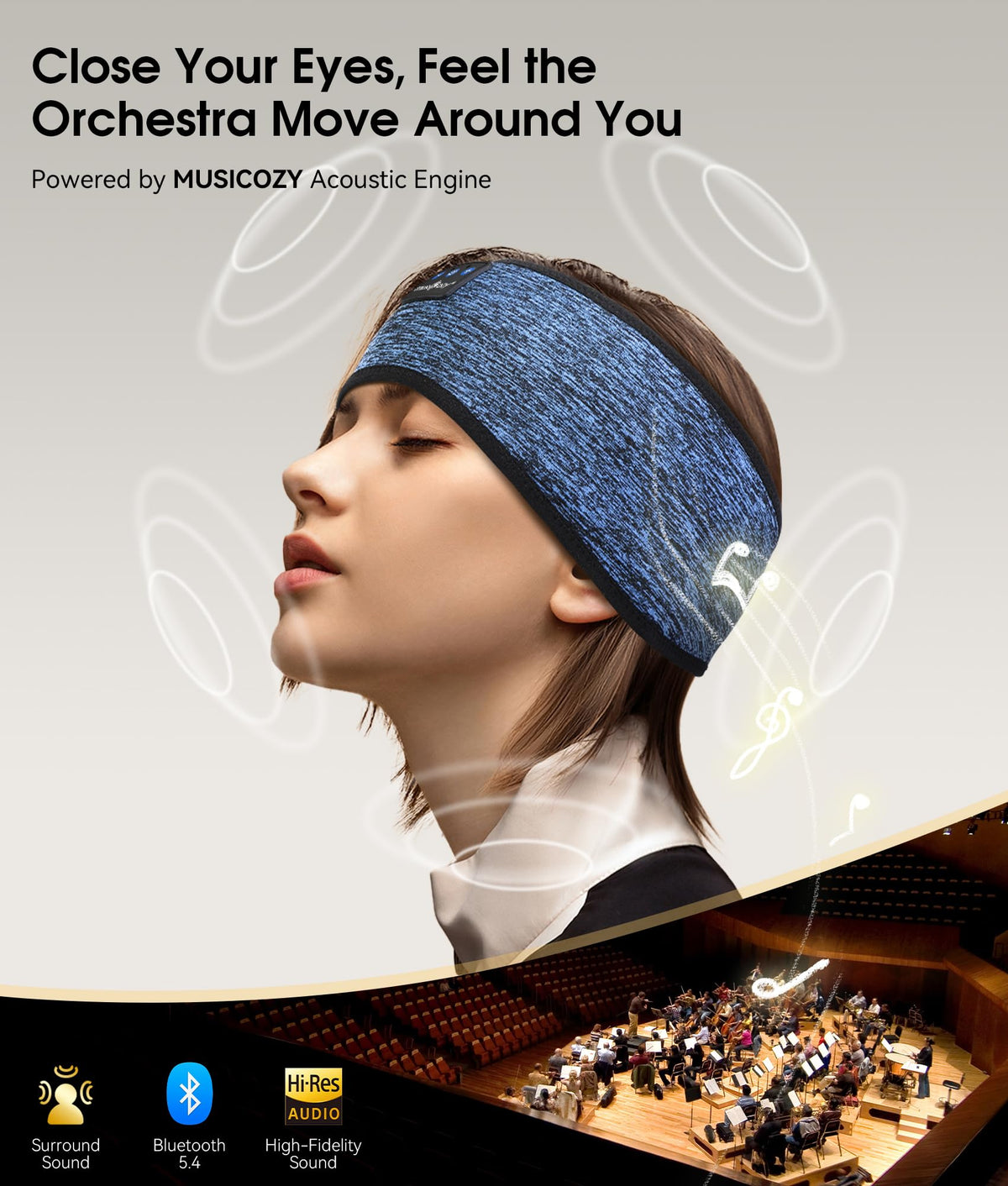 MUSICOZY Bluetooth 5.4 maintains a stable connection during travel and exercise
