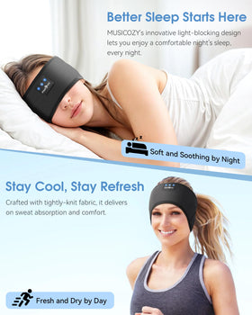 Musicozy Bluetooth 5-4 headband delivers immersive sound for workouts