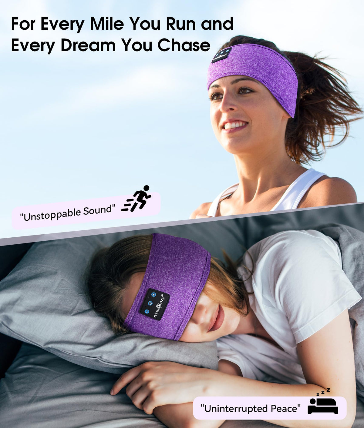 MUSICOZY Bluetooth 5.4 Headband enables wireless freedom for workouts and travel