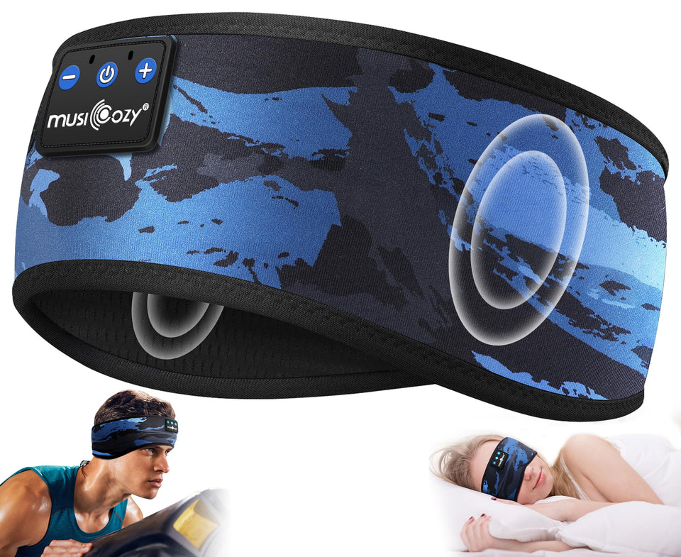 MUSICOZY Bluetooth sleep headband front view ideal for comfortable nighttime listening